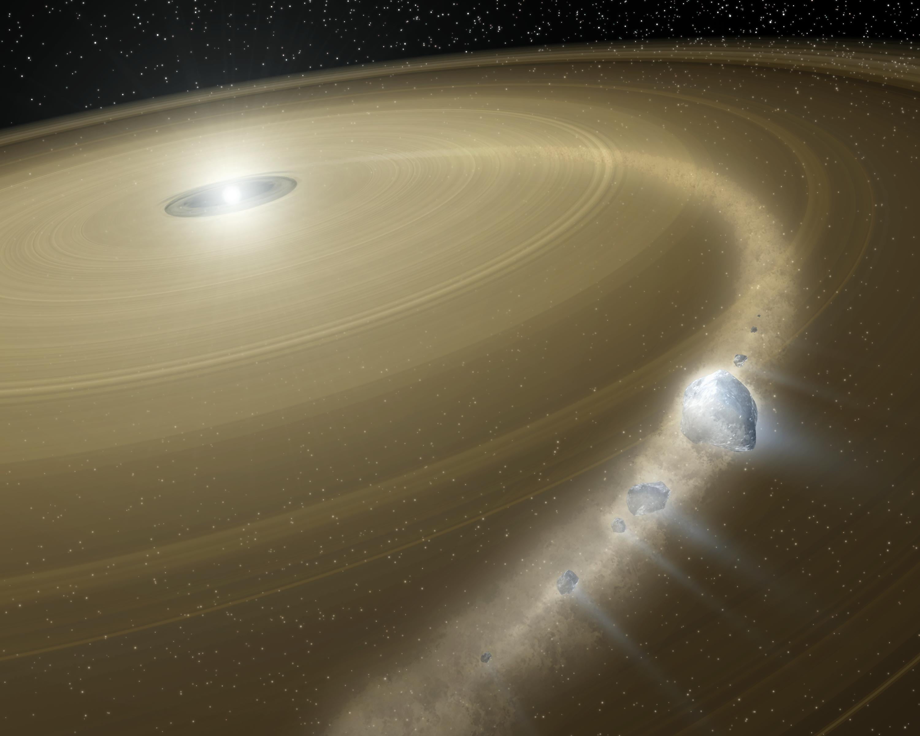 White dwarf with planetary debris disk